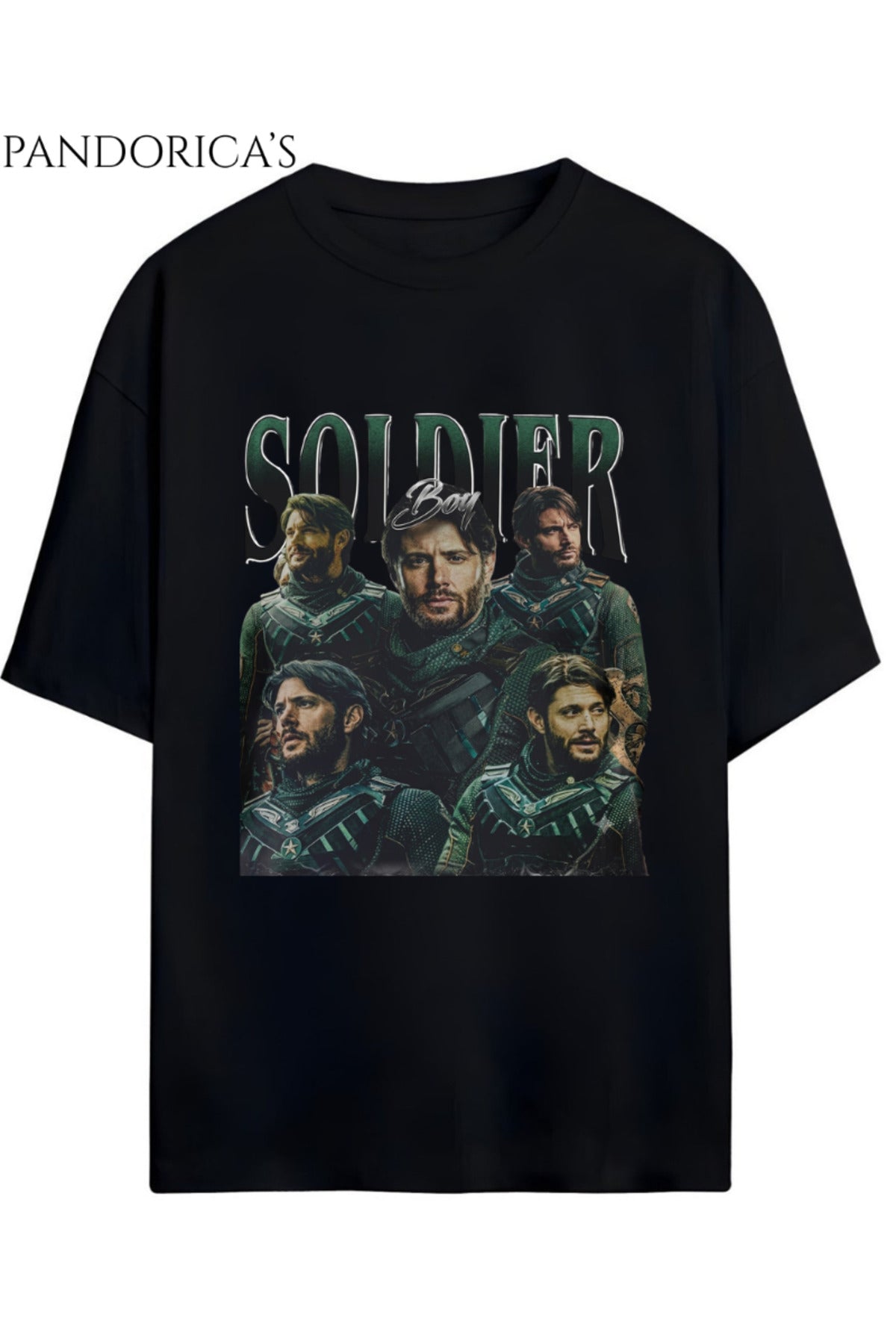 Pandorica's The Boys Soldier Boy Tasarımı Yazılı Baskılı Unisex Pamuklu Tişört