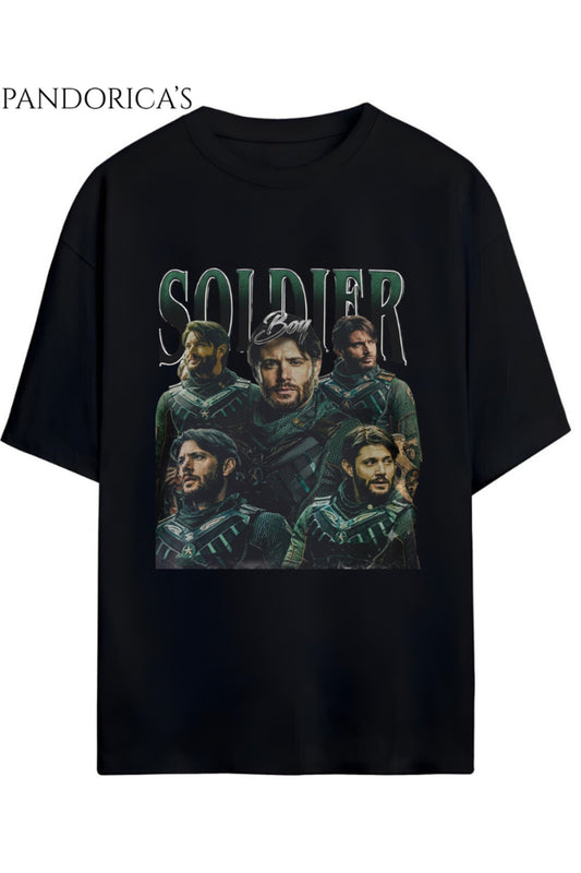 Pandorica's THE BOYS SOLDIER BOY Tasarımı Yazılı Baskılı Unisex Pamuklu Tişört