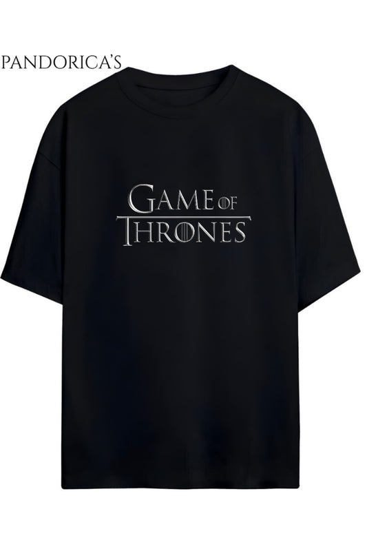 Game of Thrones Tasarımı Yazılı Baskılı Unisex Pamuklu T-shirt