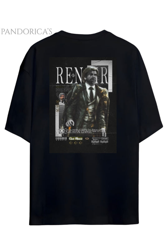 Pandorica's Expedition 33 Clair Obscure Sırt ve Göğüs Tasarım Baskılı Unisex Pamuklu T-shirt