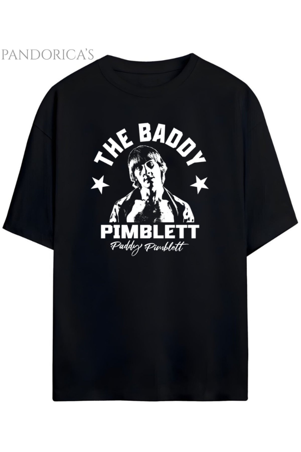 Siyah Pandorica's UFC Paddy Pimblett "The Baddy" Tasarımı Baskılı Unisex Pamuklu T-Shirt - 5
