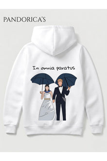 GILMORE GIRLS RORY&JACK İKONİK REPLİK VE SAHNE "IN OMNIA PARATUS" Yazılı SIRT VE ÖN Baskılı Unisex Kapüşonlu Pamuklu Sweatshirt Hoodie