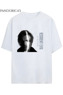 Pandorica's Resident Evil Tasarım Serisi "LEON S. KENNEDY" Baskılı Unisex Pamuklu Gamer Tişört