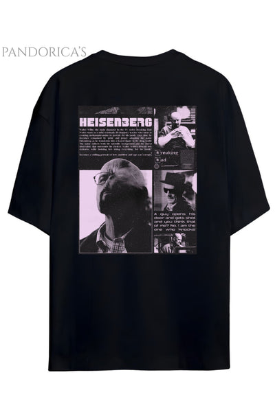 Pandorica's Breaking Bad Walter White Heisenberg Sırt&Göğüs Tasarımı Baskılı Unisex Pamuklu T-shirt