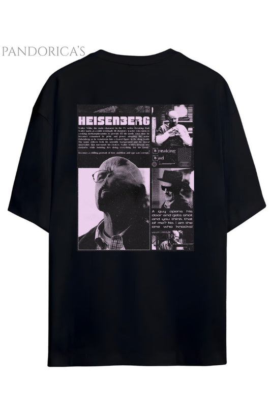 Pandorica's Breaking Bad Walter White Heisenberg Sırt&Göğüs Tasarımı Baskılı Unisex Pamuklu T-shirt