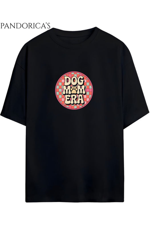 Dog Mom Yazılı Baskılı Köpek Anneleri Unisex Pamuklu Tişört