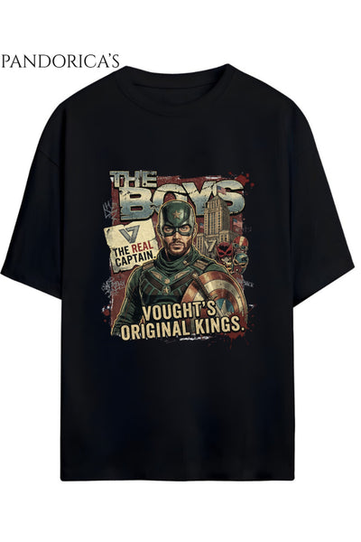 The Boys "SOLDIER BOY" Yazılı Baskılı Unisex Pamuklu Relaxed Kalıp Tişört