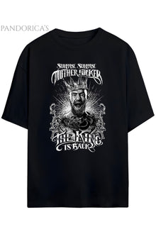 Pandorica's Ufc MMA Conor McGregor Tasarımı "The King" Yazılı Baskılı Unisex Pamuklu T-shirt