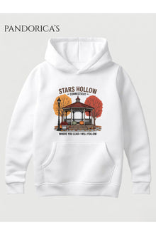 GILMORE GIRLS "STARS HOLLOW" Tasarımı Yazılı Baskılı Unisex Kapüşonlu Pamuklu Sweatshirt Hoodie