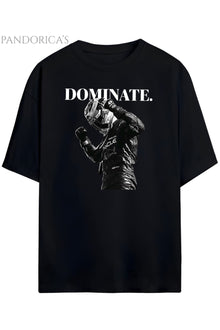 Pandorica's Max Verstappen Tasarimi Dominate Yazılı Unisex Pamuklu T-shirt
