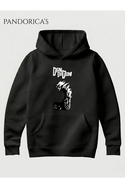 DANDADAN Anime Manga Tasarımı Yazılı Baskılı Unisex Kapüşonlu Pamuklu Sweatshirt Hoodie