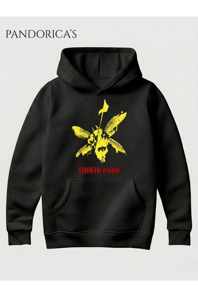 LINKIN PARK HYBRID THEORY Tasarımı Yazılı Baskılı Unisex Kapüşonlu Pamuklu Sweatshirt Hoodie