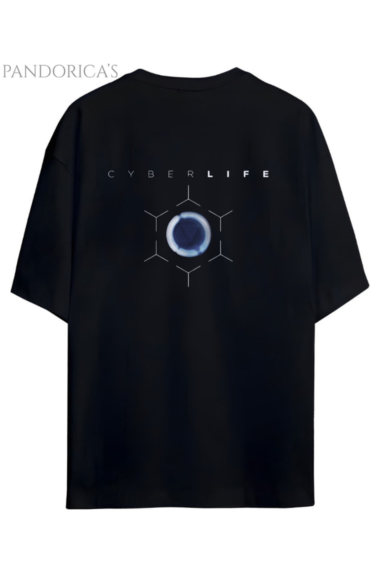Detroit:Become Human Tasarım Serisi Cyberlife Sırt Baskılı Pamuklu Unisex Tişört
