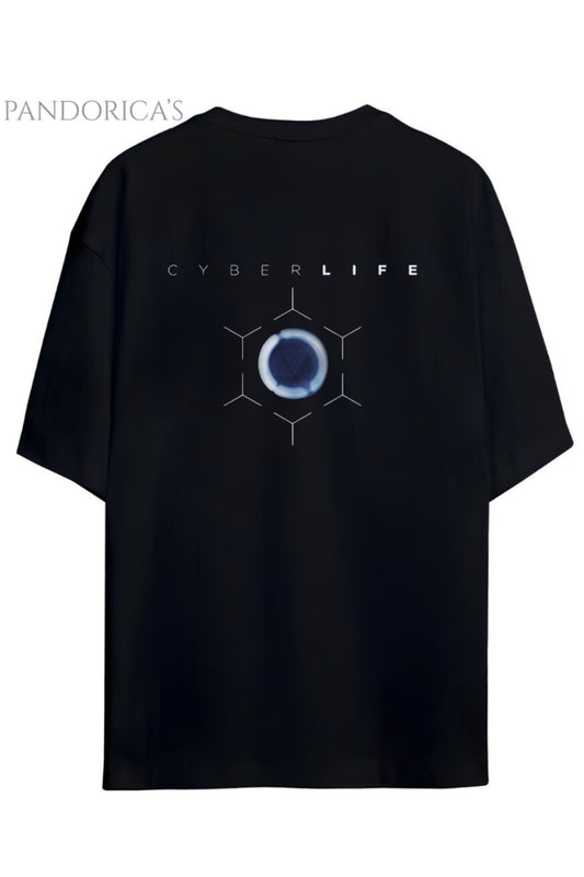 Detroit:Become Human Tasarım Serisi Cyberlife Sırt Baskılı Pamuklu Unisex Tişört