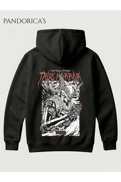 ELDEN RING "MALENIA,BLADE OF MIQUELLA" Tasarımı Yazılı Sırt Baskılı Unisex Kapüşonlu Pamuklu Sweatshirt Gamer Hoodie