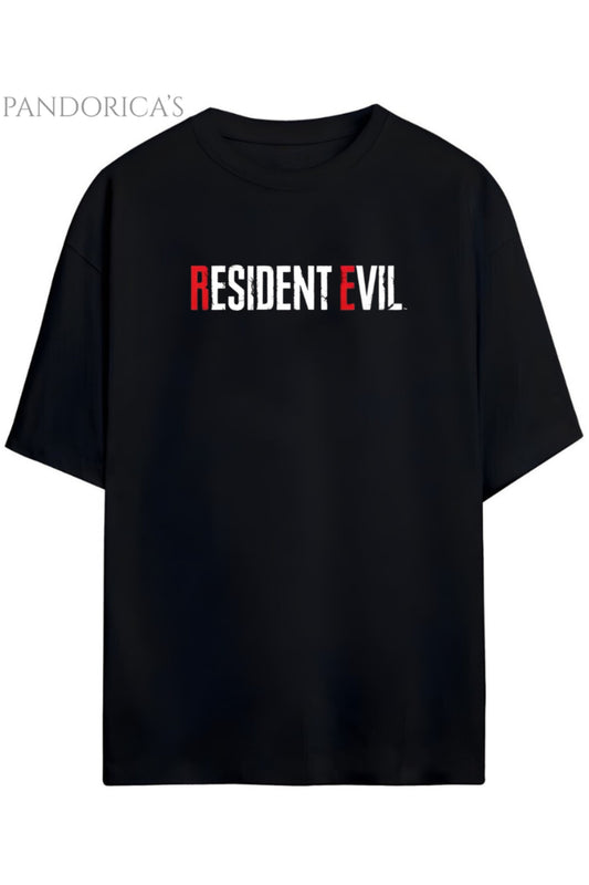 Pandorica's Resident Evil Tasarimi Sırt ve Ön Baskılı Unisex Pamuklu T-shirt