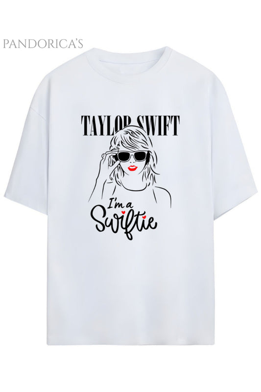 Pandorica's TAYLOR SWIFT Tasarımı "Swiftie" Yazılı Unisex Pamuklu T-shirt