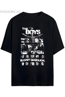 Pandorica's THE BOYS SERİSİ "BLOODY DIABOLICAL" Yazılı Baskılı Unisex Pamuklu Tişört