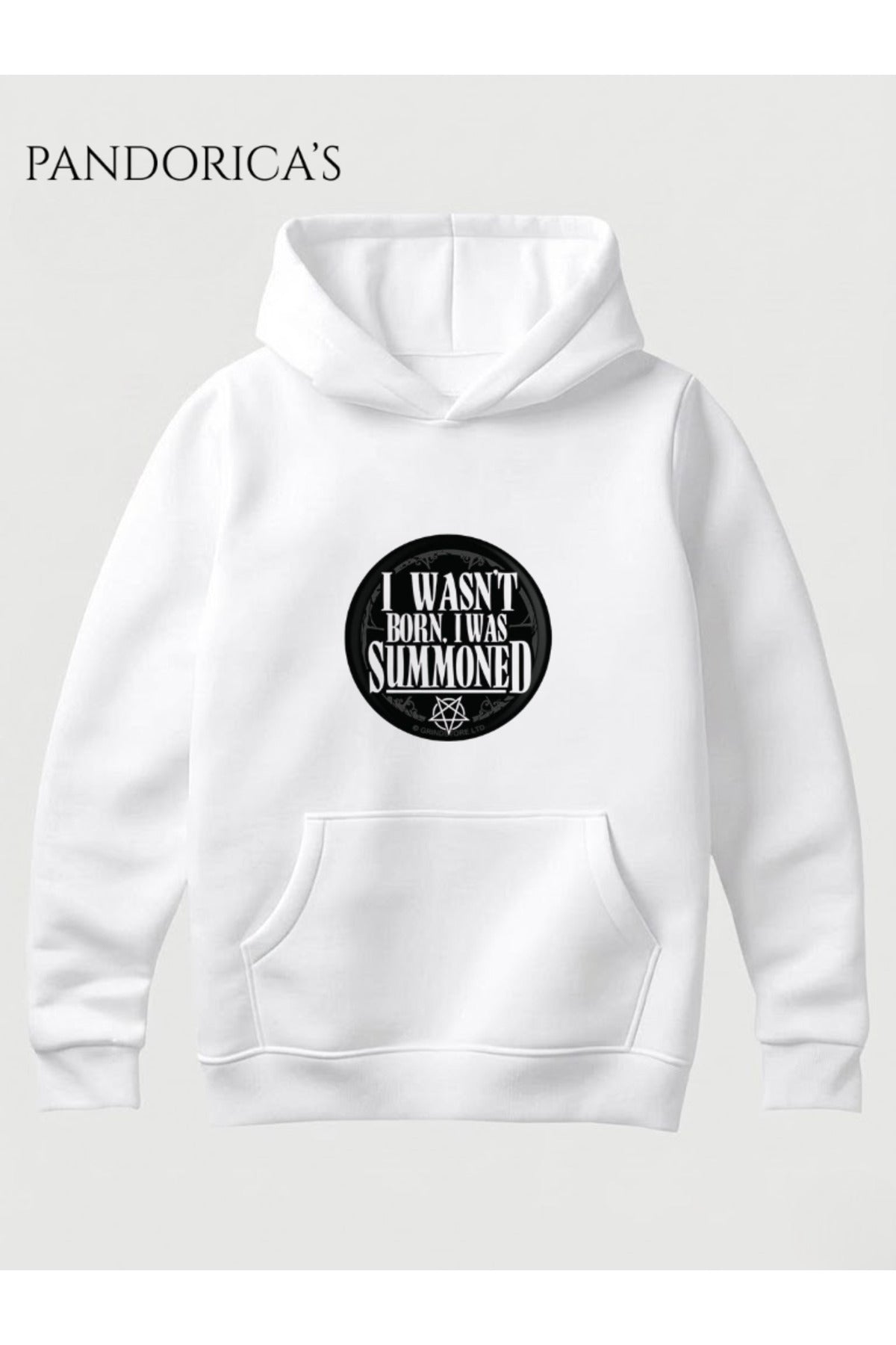 Supernatural Özel Tasarımı "I Wasn't Born.I Was Summoned" Yazılı Baskılı Unisex Kapüşonlu Pamuklu Sweatshirt Hoodie