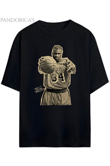 Pandorica's Basketbol Shaquille O'Neal Tasarımı Baskılı Unisex Pamuklu T-shirt
