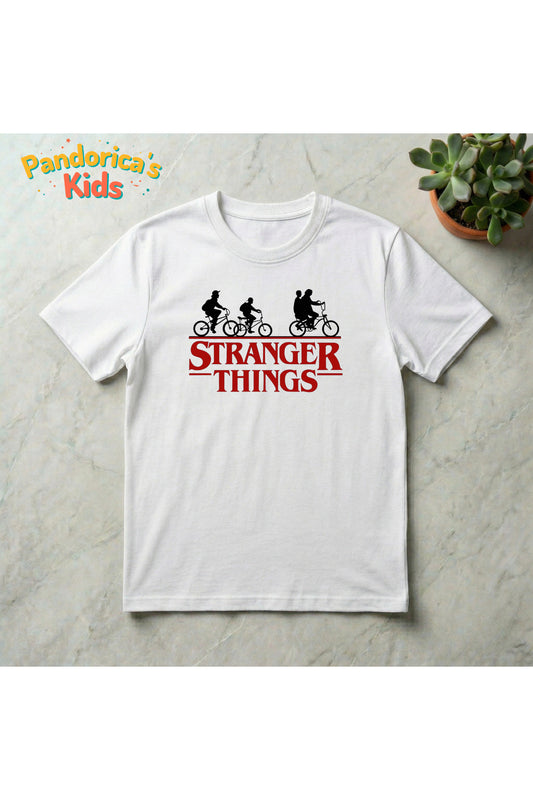 Pandorica's Stranger Things Tasarımı Pamuklu Çocuk T-shirt