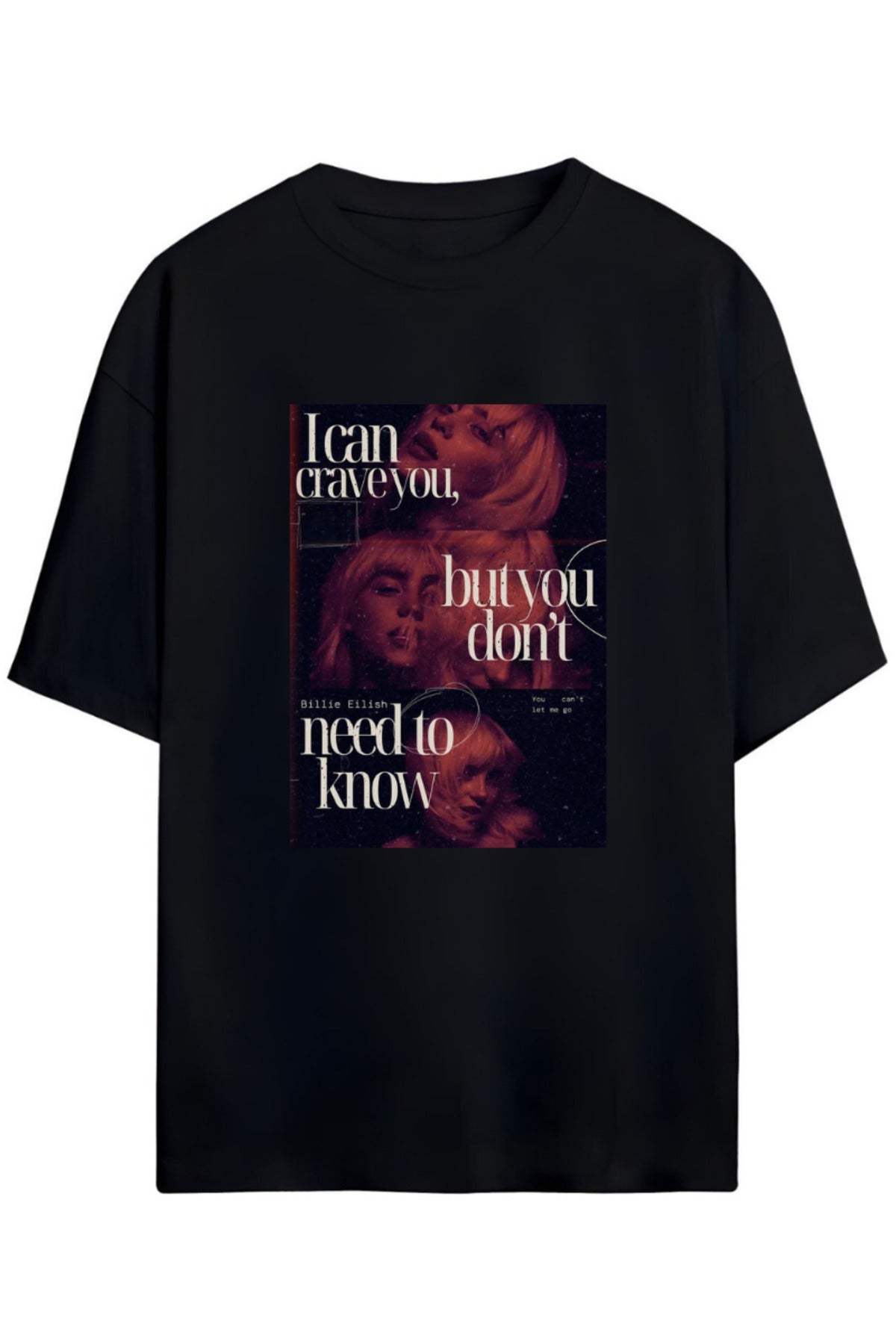 Billie Eilish Tasarimi Unisex Pamuklu T-shirt