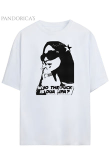 Pandorica's Dua Lipa Tasarımı Unisex Pamuklu T-shirt