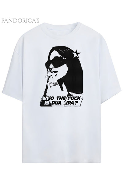 Pandorica's Dua Lipa Tasarımı Unisex Pamuklu T-shirt