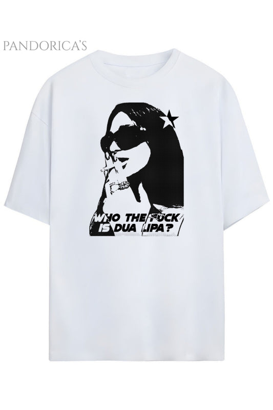 Pandorica's Dua Lipa Tasarımı Unisex Pamuklu T-shirt