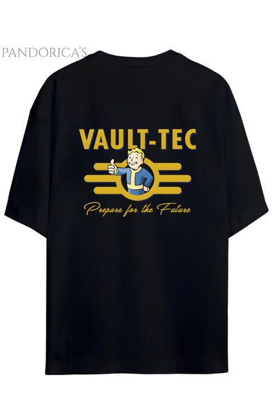 FALLOUT TASARIMI NUKA COLA & VAULT-TECH YAZILI SIRT VE GÖĞÜS BASKILI PAMUKLU UNISEX TİŞÖRT