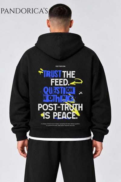 Urban Streetwear Konseptli Unisex Oversize Yazılı SIRT Baskılı Pamuklu Kapüşonlu Fermuarlı Hırka