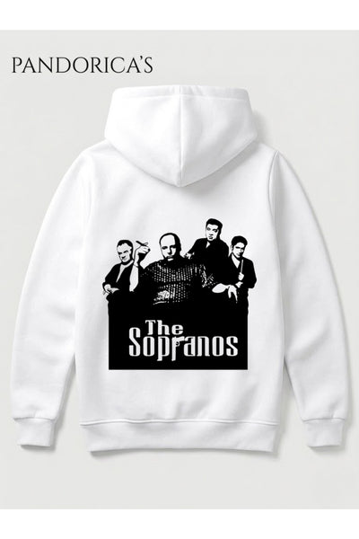 THE SOPRANOS Tasarımı Yazılı SIRT Baskılı Unisex Kapüşonlu Pamuklu Sweatshirt Hoodie