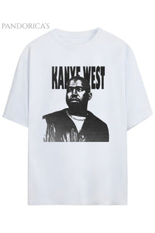 Pandorica's Kanye West Tasarımı Baskılı Yazılı Unisex Pamuklu T-shirt