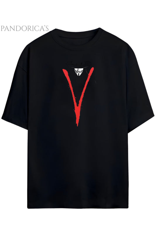 Pandorica's V For Vendetta Tasarımı Unisex Pamuklu T-shirt