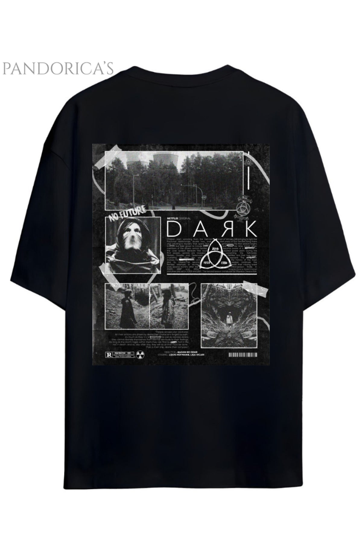 Pandorica's Dark Series Tasarımı Sırt Ve Göğüs Baskılı Unisex Pamuklu T-Shirt