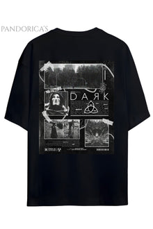 Pandorica's Dark Series Tasarımı Sırt ve Göğüs Baskılı Unisex Pamuklu T-shirt