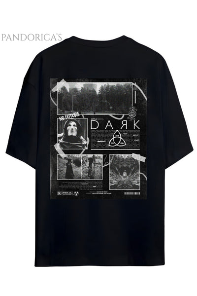 Pandorica's Dark Series Tasarımı Sırt ve Göğüs Baskılı Unisex Pamuklu T-shirt