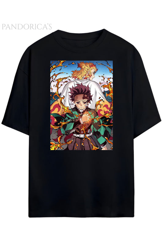 Pandorica's Demon Slayer Tasarimi Unisex Pamuklu T-shirt