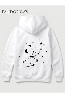 Başak Burcu Zodyak Takımyıldız Sırt Ve Göğüs Baskılı Kapüşonlu Pamuklu Sweatshirt – Virgo (Hoodie)