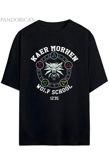 Pandorica's THE WITCHER Tasarımı Baskılı Yazılı Unisex Pamuklu T-shirt