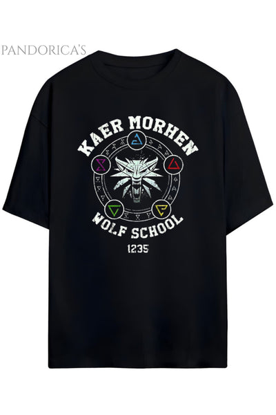Pandorica's THE WITCHER Tasarımı Baskılı Yazılı Unisex Pamuklu T-shirt