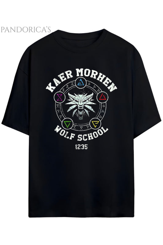 Pandorica's THE WITCHER Tasarımı Baskılı Yazılı Unisex Pamuklu T-shirt