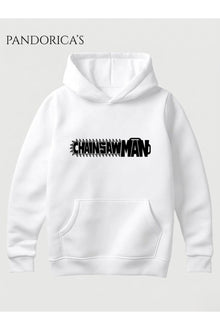 CHAINSAW MAN Anime Manga Tasarım Serisi Yazılı Baskılı Unisex Kapüşonlu Pamuklu Sweatshirt Hoodie