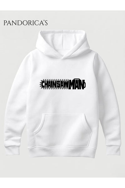CHAINSAW MAN Anime Manga Tasarım Serisi Yazılı Baskılı Unisex Kapüşonlu Pamuklu Sweatshirt Hoodie