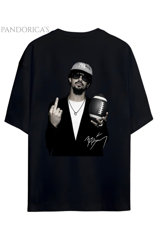 BAD BUNNY TASARIM SERİSİ SIRT BASKILI YAZILI RELAXED KALIP PAMUKLU UNISEX TİŞÖRT