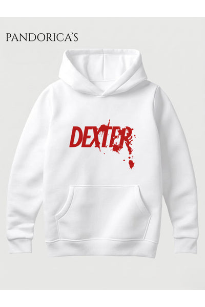 DEXTER Tasarımı Yazılı Baskılı Unisex Kapüşonlu Pamuklu Sweatshirt Hoodie