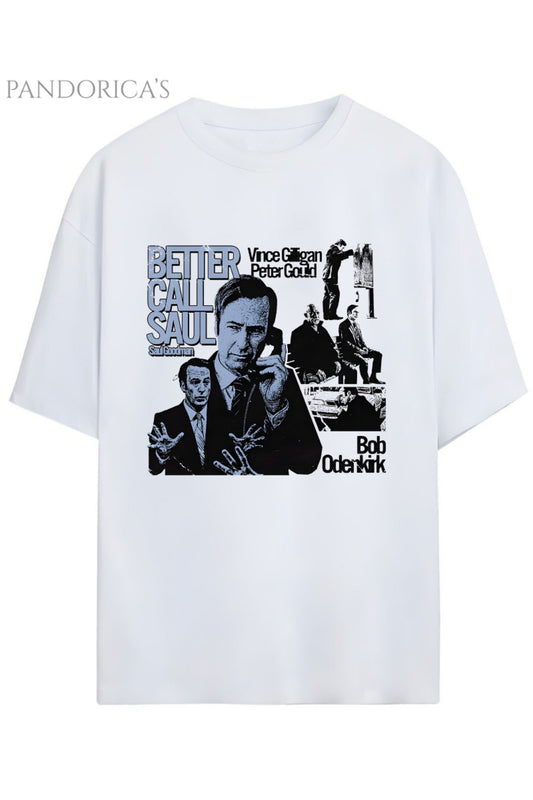 Better Call Saul Tasarımı Saul Goodman Baskılı Yazılı Unisex Pamuklu Tişört