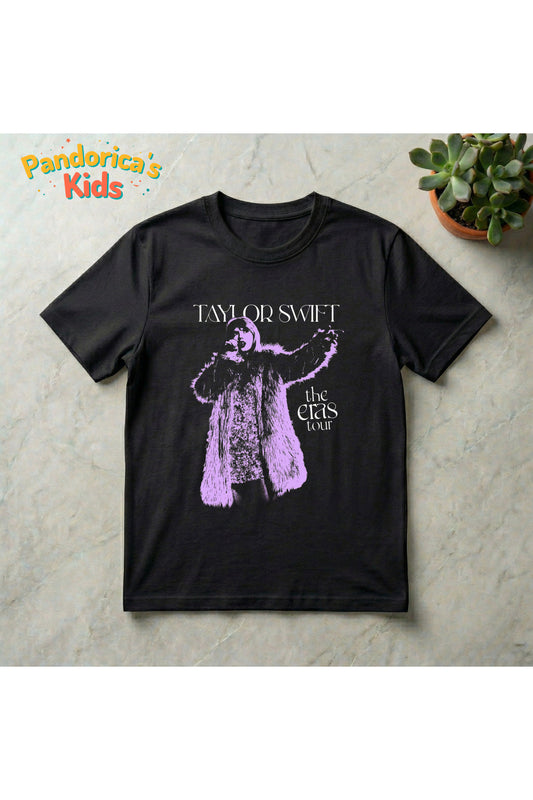 Pandorica's TAYLOR SWIFT THE ERAS TOUR Tasarımı Pamuklu Unisex Çocuk T-shirt