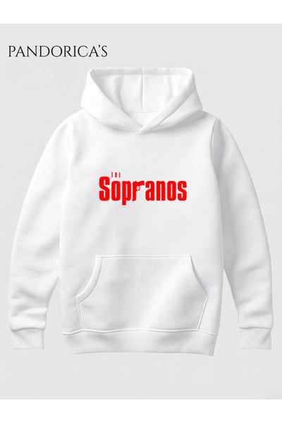 THE SOPRANOS Tasarımı Yazılı Baskılı Unisex Kapüşonlu Pamuklu Sweatshirt Hoodie