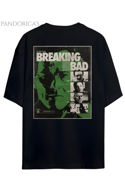 Pandorica's Breaking Bad Sırt ve Göğüs Tasarımı Baskılı Unisex Pamuklu T-shirt